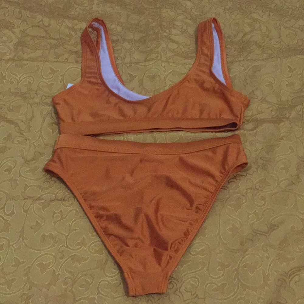 Rustic orange top/bottom swimsuit